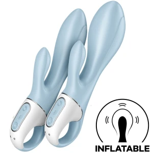 SATISFYER - BOMBA DE AR BUNNY 1 COELHO INFLÃVEL VIBRADOR AZUL